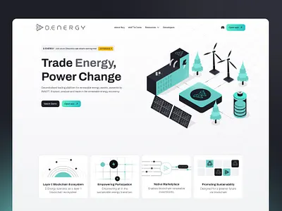 Trading Energy Web3 animation crypto logo motion graphics ui web3 windmill