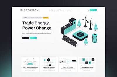 Trading Energy Web3 animation crypto logo motion graphics ui web3 windmill