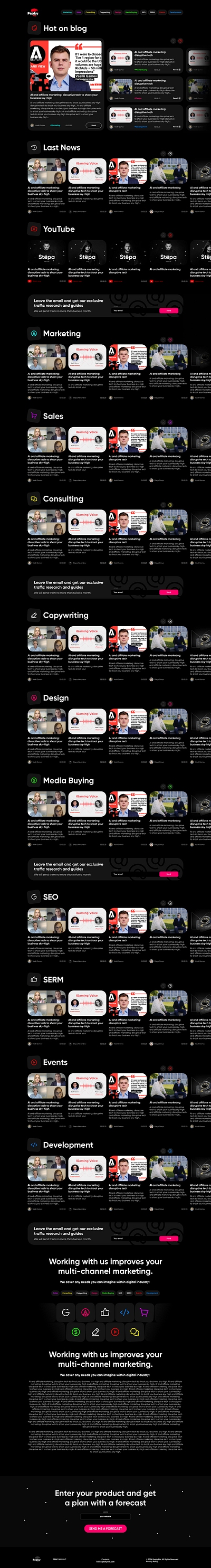 https://www.peakyads.com/ Blog blog design landing page sales ui ux webdesign