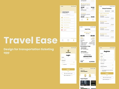 TravelEase - Train Ticketing App ui