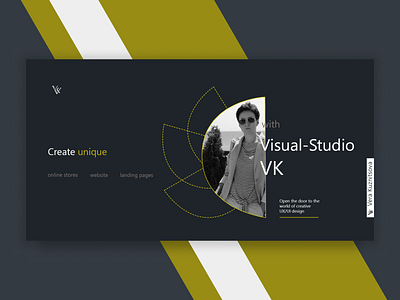 The design concept for Vera Kuzniatsova’s “VK” Visual-Studio design graphic design