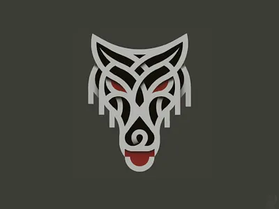 Wolf animals graphic design illustration lines wolf