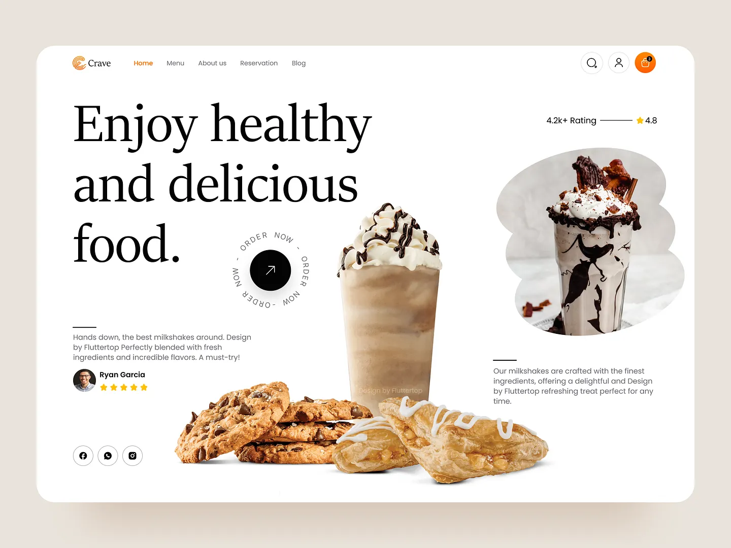 Delicious Food Blog Website Design: A Visual Feast