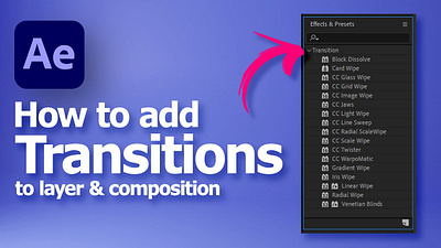 How to apply transition in After Effects after effects cgian motion graphics tutorial