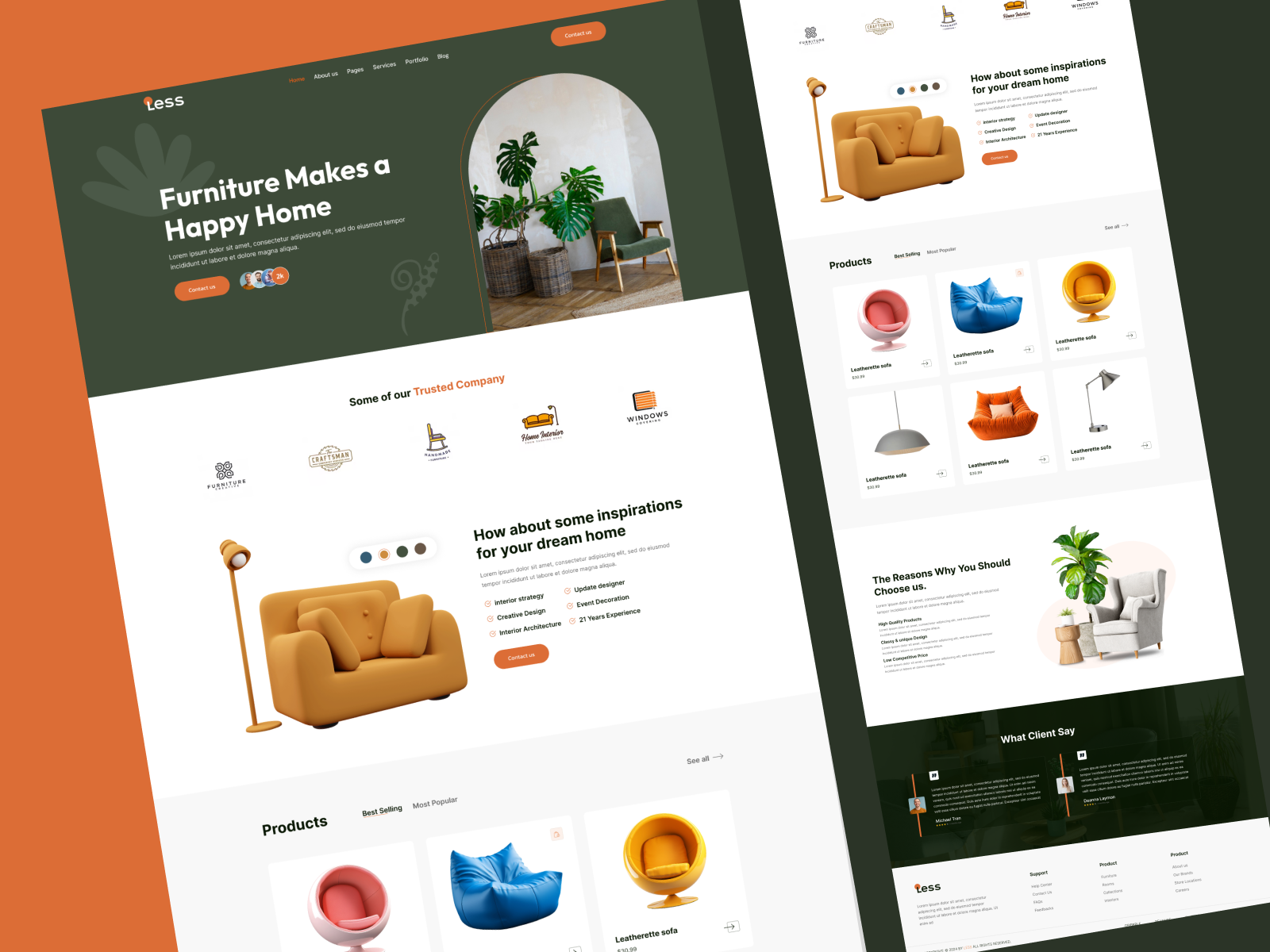 Modern Furniture Shop Website UI/UX design using Figma by Heya Islam on ...