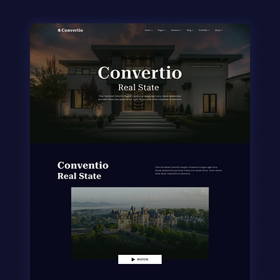 Convertio landing page property listings real estate agents real estate investment real estate services real state blog real state website ui design