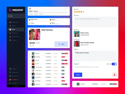 Designed Screens for a SaaS Product "Vepaar" 7span admin panel admin ui business cx dashboard design design e commerce marketplace product ui saas product ui uiux