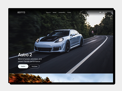 Landing Page for an EV Car apple style electric car graphic design landing page luxury luxury product modern product design sleek ui visual design web design