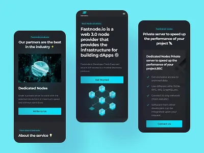 Fastnode.io - spectrum of protocols via the Fastnode branding crypto dark design homepage illustration interface logo ui ux