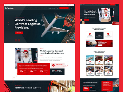 Highly-Featured Transportation business WordPress theme 2024 logistics transportation transportation business web design web designing web development wordpress wordpress theme