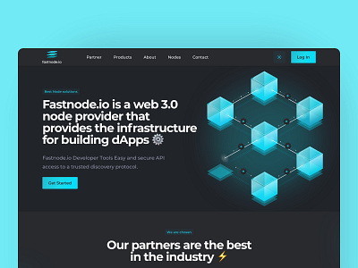 Fastnode.io - spectrum of protocols via the Fastnode branding crypto dark design homepage illustration interface logo ui ux