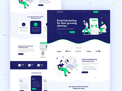 Email Marketing UI/UX Design in Figma email marketing website design landing page design ui user experience design user interface design ux