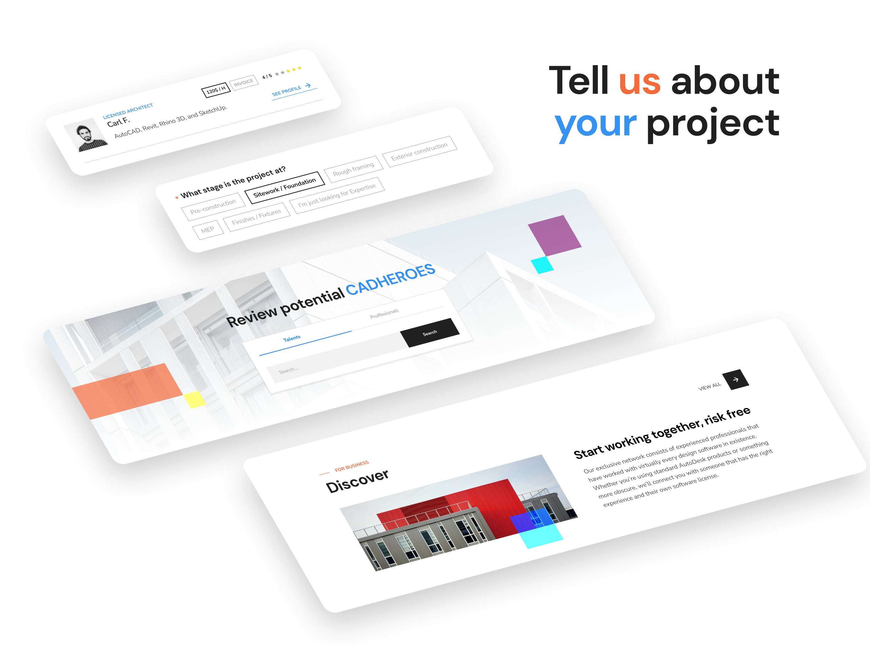 Cadhero - design talent marketplace graphic design interface rebranding typography ui webdesign