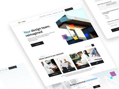 Cadhero - design talent marketplace graphic design interface rebranding typography ui webdesign