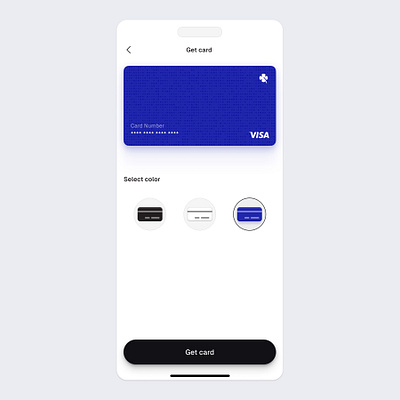 Create card card card design select color ui user interface