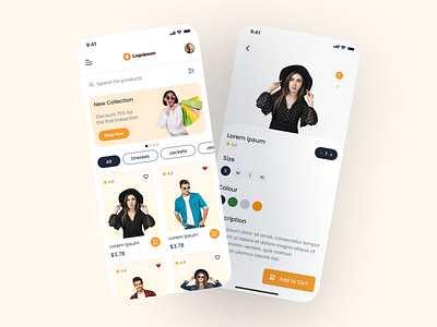 E-commerce App graphic design ui ux