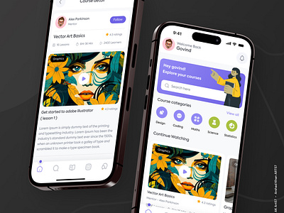 E- learning app ak art57 akart57 app uiux arshad khan e learning e learning app learning app mobile ui mobile uiux shcool app study app