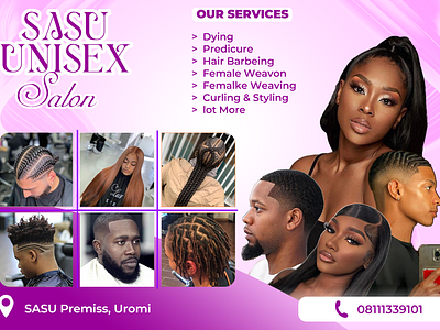 Unisex Flyer Design 3d adobe animation babbing branding graphic design haircut logo motion graphics photoshop saloon ui uniesx design
