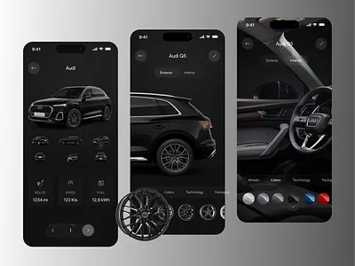 Сar Customiser App app auto automobile b2b car cars configurator customizator drive electricity mobile saas ux uxdesign