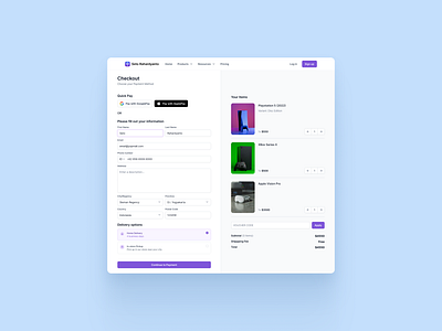 Checkout Page on E-Commerce Website dailyui