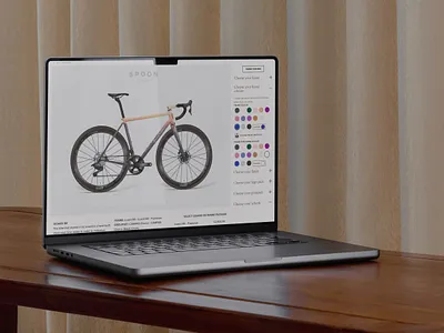 UX design and UI design for interactive bike builder bike bike builder bikes cycling interactive ui ux