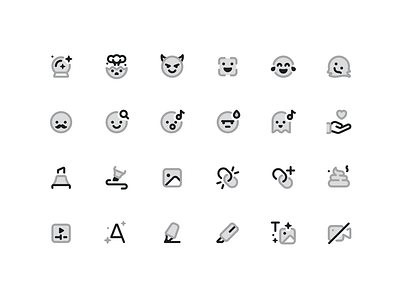 Emoji & Editing Icons duotone editing emoji emoticon icons text