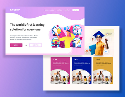 KINGSHIP-UIUX ONLINE LEARNING WEBSITE about us branding featured graphic design hero kingship ui why