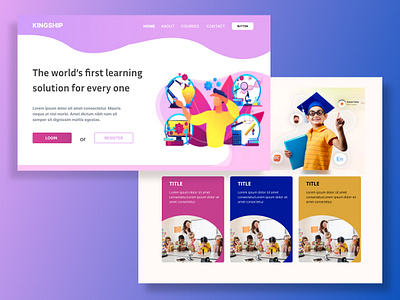 KINGSHIP-UIUX ONLINE LEARNING WEBSITE about us branding featured graphic design hero kingship ui why