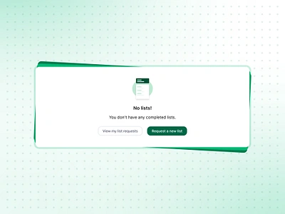 Empty State Design dark green empty state emptystate graphics green landingpage leadsmanagement lists productdesign tables ui