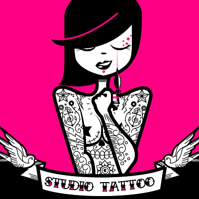 LadyKroft Art and Tattoo branding digital drawing illustrator