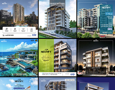 Real Estate - Social Media Design ad branding facebook ad facebook post graphic design house sale post instagram ad instagram post property real estate real estate social mdedia sale post social media ad banner social media banner social media post design web banner