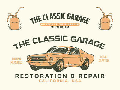 Vintage Garage : The Classic Wheels Bundle Project design graphic design illustration mountain nature vector