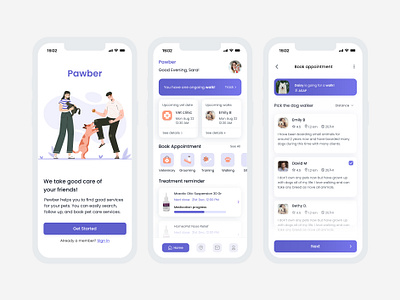 Pet Care Application branding product design ui ux