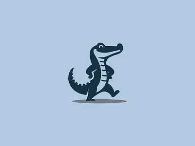 Alligator Walk Logo abstract agency alligators animation brand branding company design graphic design illustration logo vector