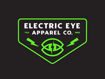 Electric Eye Apparel Co. Badge apparel apparel co branding clothing brand design electric eye graphic design identity illustration lightning logo mark merch shirt