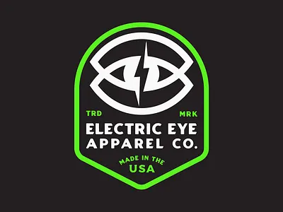 Electric Eye Sticker apparel branding clothing brand design electric eye graphic design identity illustration lightning logo mark merch