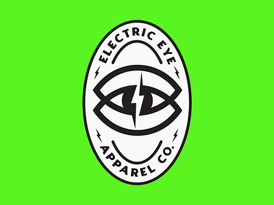 Electric Eye Vertical Badge apparel badge branding clothing brand design electric eye graphic design identity illustration lighting logo mark merch