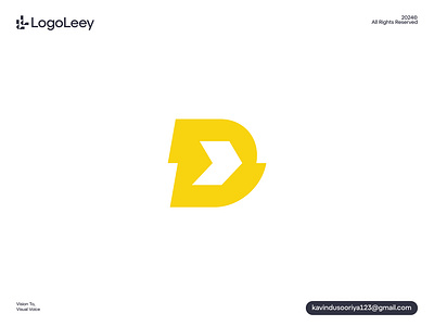 Letter D Logo + Arrow app logo arrow logo bold logo d logo graphic designer initial logo letter d logo designer logos simple logo tech logo