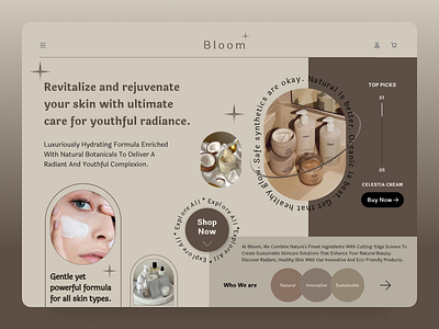 Bloom - Skincare web app app design ecommerce figma home page landing page skincare ui ui design uiux ux web web design web ui webapp
