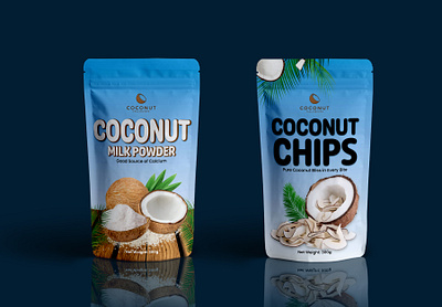 Pouch Packaging Design coconut pouch design coconuts chips packet design package design packaging packaging design pouch design pouch packaging design product design product label