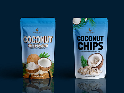 Pouch Packaging Design coconut pouch design coconuts chips packet design package design packaging packaging design pouch design pouch packaging design product design product label