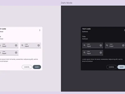 Light Mode/ Dark Mode Material 3 Modal Organism dailyui design ux