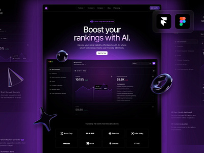 Free AI Startup Website Kit - for Framer and Figma ai site framer free freebie template ui kit web design webite kit