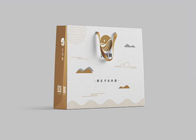 Paper Bag Design for a luxury soup restaurant bagdesign package design take out