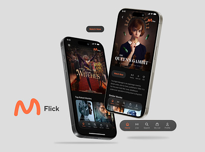 Mflick- Movie App mobile app mobile app designs movie app ui ui design