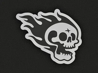 Flamin’ Skully 💀 illustration skull skull art