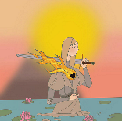 Lady of the Lake art digital graphic design illustration