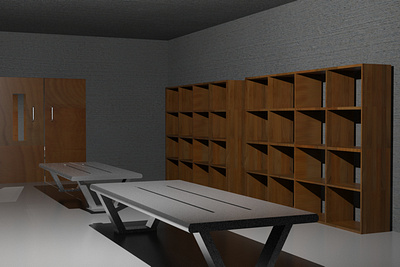Secure Laboratory Chamber - 3D Render 3d 3d room 3d table blender design