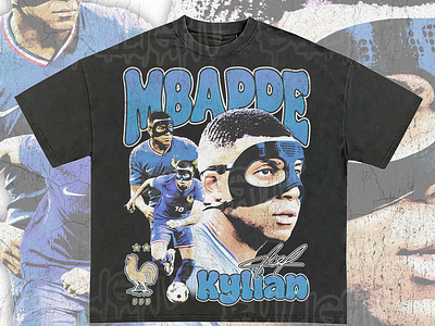 Kylian Mbappé Rap Tee Bootleg Design bootleg bootleg design bootleg tshirt branding design graphic design illustration kylian mbappé mbappé rap tee ui