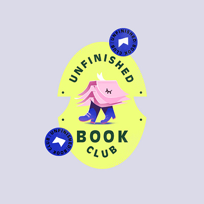 Unfinished Book Club. adventure art direction book book club brand illustration branding character design design graphic design identity illustration logo reading